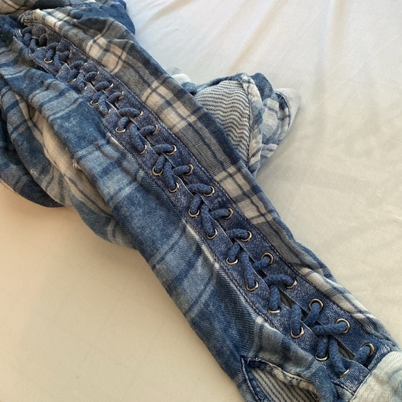 Vintage Havana button down shirt long sleeve w/laced look super soft Size Medium - Picture 7 of 11